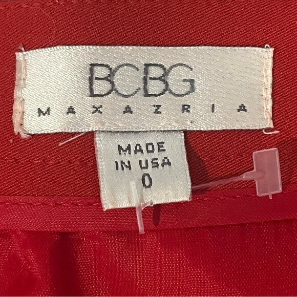 BCBGMaxazria Red Stretch Pencil Skirt Size 0 - Picture 6 of 8